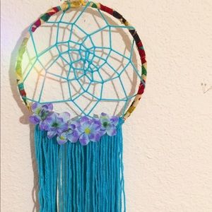 Bohemian/boho dream catcher with faux flowers